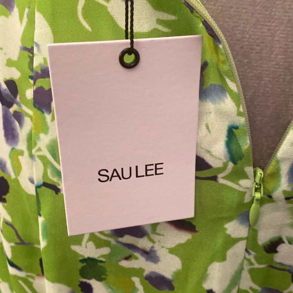 Green Floral Maxi Dress with Cutout Detail - Picture 12 of 14